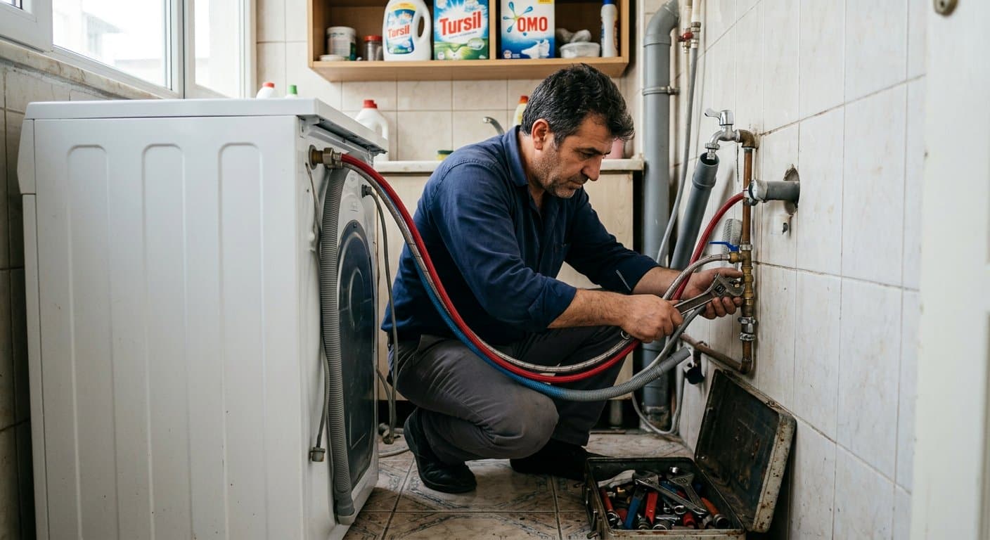 Çamaşır makinesi hortum bağlantısı