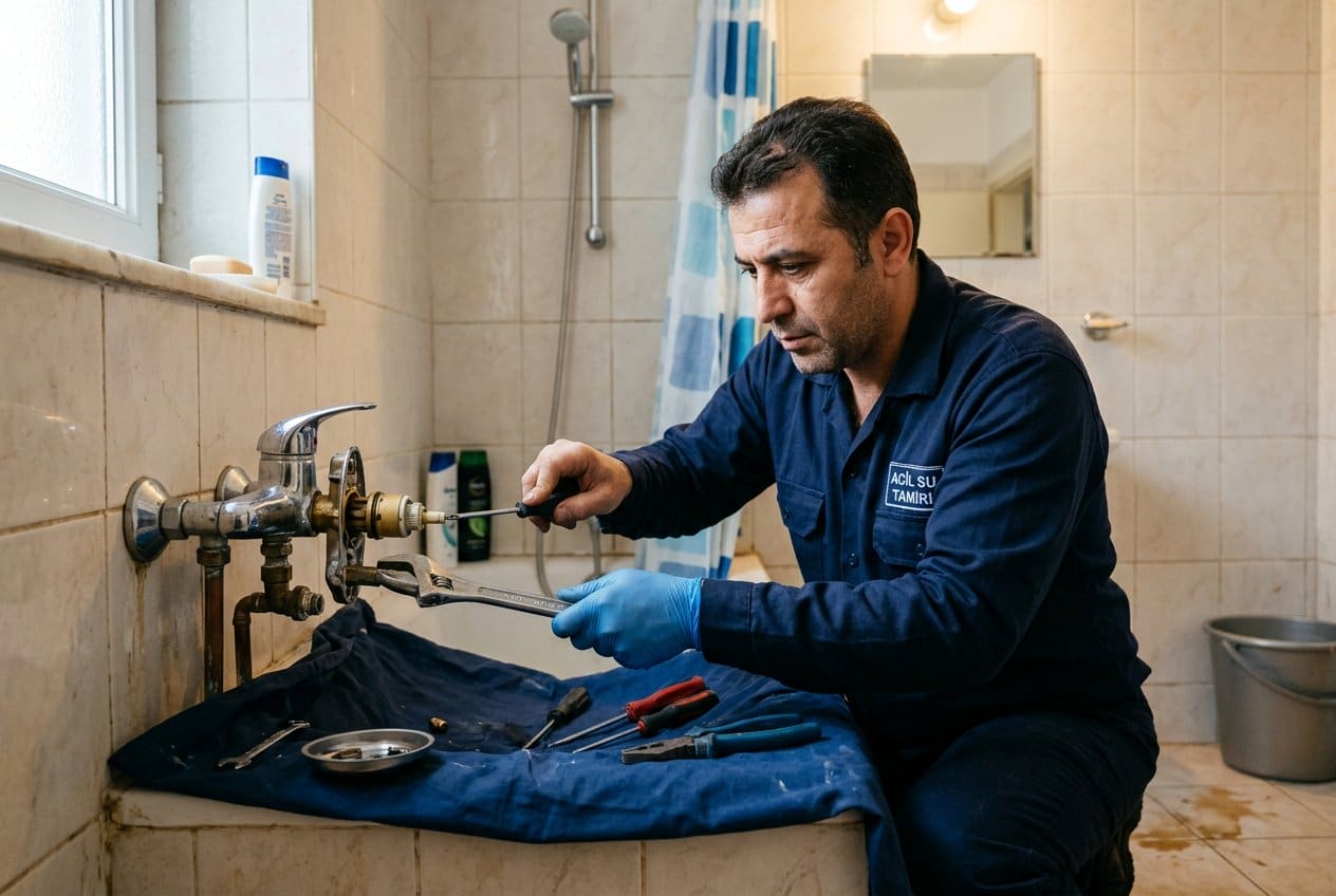 Ekonomik Su Tesisatı - dus bataryasi kartus degisimi
