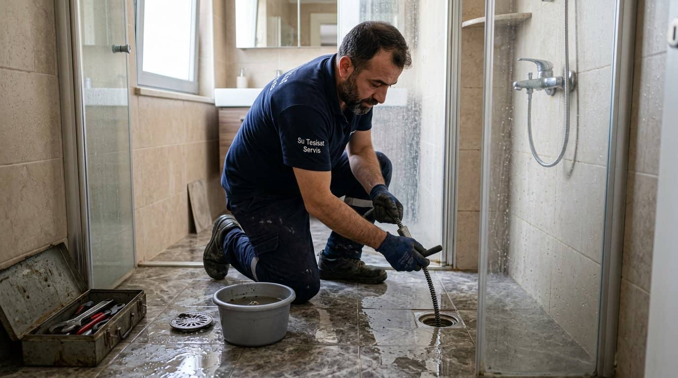 Duşakabin gider tıkanıklık açma